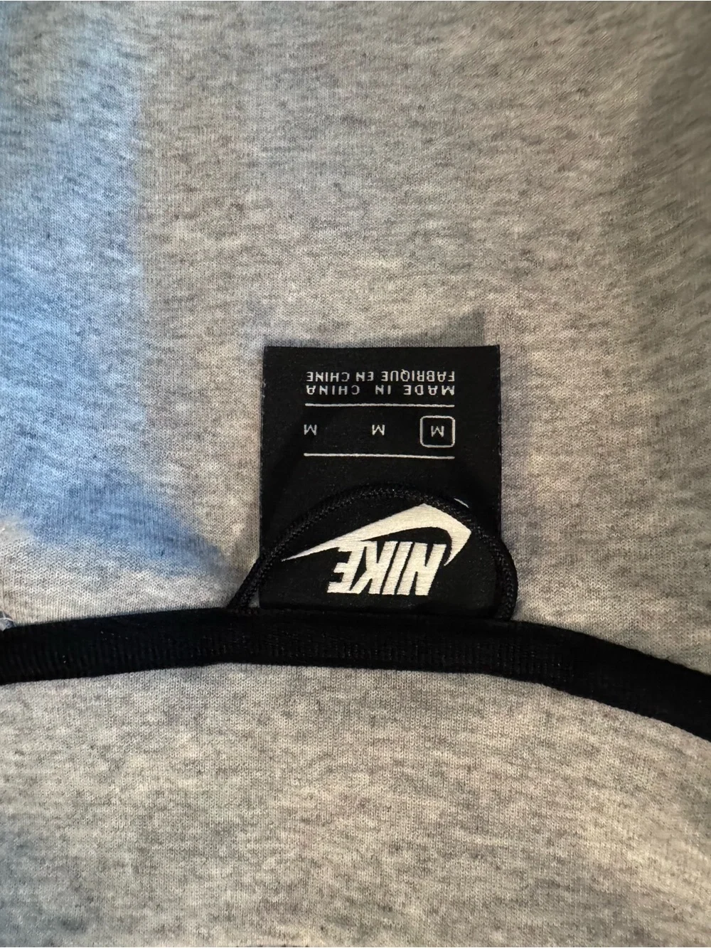 Nike Gray Full-Zip Hoodie Jacket with Black Accents
